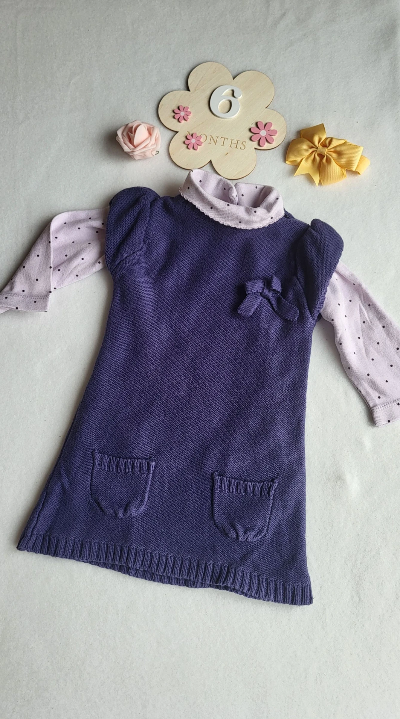 Ensemble robe et maillot longue manche  6 mois